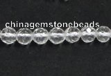 CNC07 15.5 inches 6mm faceted round grade AB natural white crystal beads