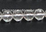 CNC10 15.5 inches 12mm faceted round grade AB natural white crystal beads