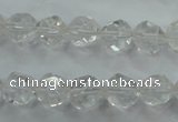 CNC100 15 inches 6mm faceted nuggets white crystal beads