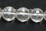 CNC12 15.5 inches 16mm faceted round grade AB natural white crystal beads