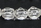 CNC16 13*18mm faceted nugget grade AB natural white crystal beads