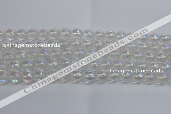 CNC203 15.5 inches 10mm round AB-color white crystal beads