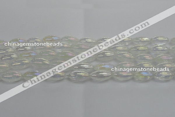 CNC212 15.5 inches 10*20mm rice AB-color white crystal beads