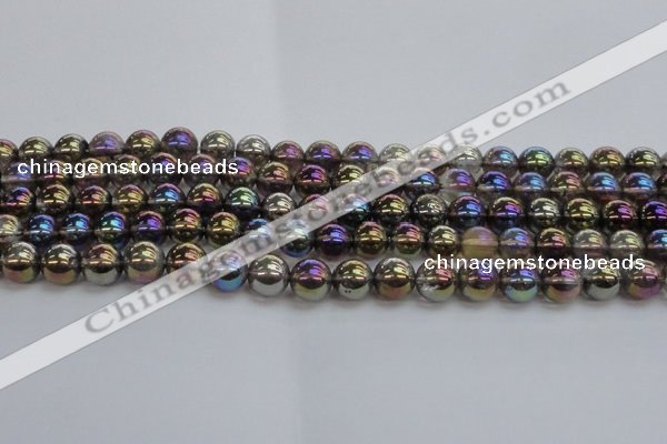 CNC252 15.5 inches 8mm round AB-color white crystal beads