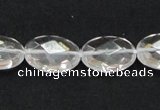 CNC26 13*18mm faceted oval grade AB natural white crystal beads