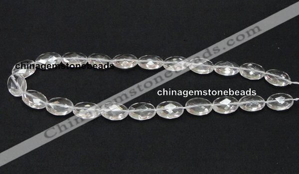 CNC26 13*18mm faceted oval grade AB natural white crystal beads