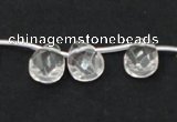 CNC28 10*14mm briolette grade AB natural white crystal beads