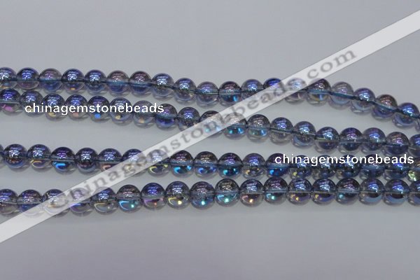 CNC301 15.5 inches 6mm round AB-color white crystal beads