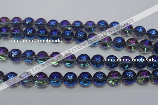 CNC304 15.5 inches 12mm round AB-color white crystal beads