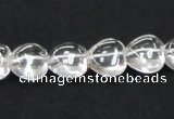 CNC36 10*10mm heart grade AB natural white crystal beads wholesale