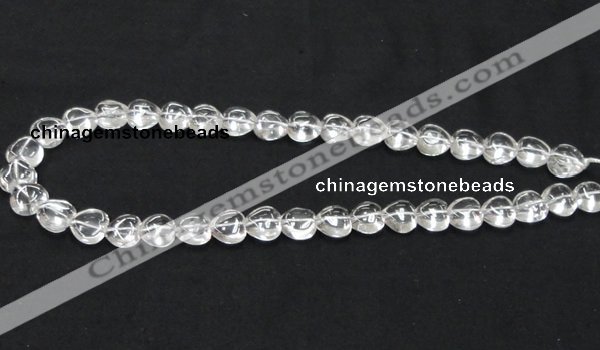 CNC36 10*10mm heart grade AB natural white crystal beads wholesale