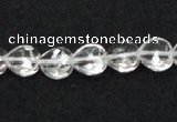 CNC37 10*10mm faceted heart grade AB natural white crystal beads