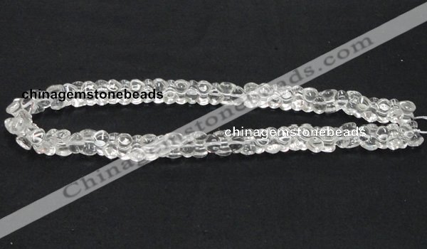 CNC39 9*12mm double heart-shaped grade AB natural white crystal beads