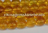 CNC400 15.5 inches 4mm round dyed natural white crystal beads