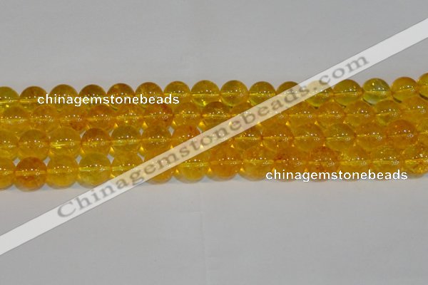 CNC404 15.5 inches 12mm round dyed natural white crystal beads