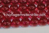 CNC410 15.5 inches 4mm round dyed natural white crystal beads