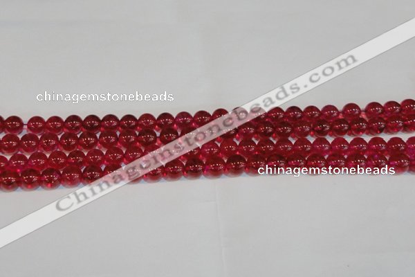 CNC411 15.5 inches 6mm round dyed natural white crystal beads