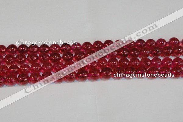 CNC413 15.5 inches 10mm round dyed natural white crystal beads