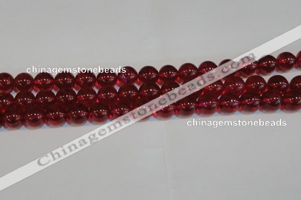 CNC414 15.5 inches 12mm round dyed natural white crystal beads