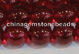 CNC415 15.5 inches 14mm round dyed natural white crystal beads