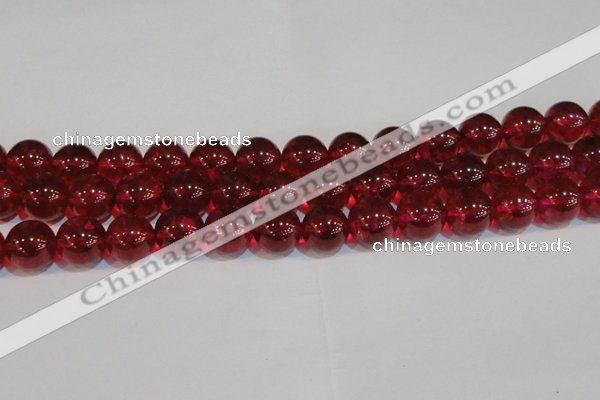 CNC415 15.5 inches 14mm round dyed natural white crystal beads