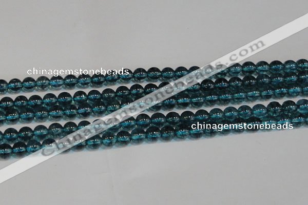 CNC422 15.5 inches 8mm round dyed natural white crystal beads