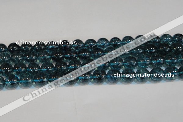 CNC425 15.5 inches 14mm round dyed natural white crystal beads