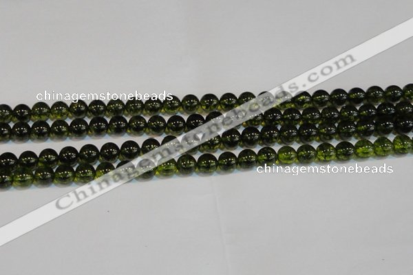 CNC431 15.5 inches 6mm round dyed natural white crystal beads