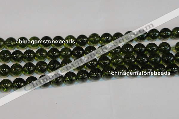 CNC435 15.5 inches 14mm round dyed natural white crystal beads