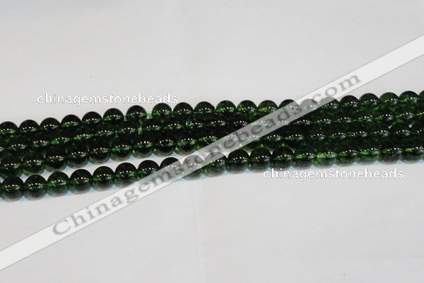 CNC441 15.5 inches 6mm round dyed natural white crystal beads