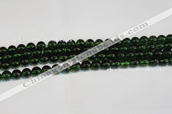 CNC442 15.5 inches 8mm round dyed natural white crystal beads