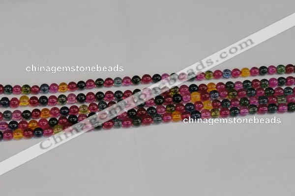 CNC450 15.5 inches 4mm round dyed natural white crystal beads