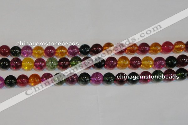 CNC454 15.5 inches 12mm round dyed natural white crystal beads