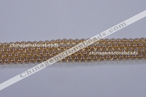 CNC500 15.5 inches 4mm round dyed natural white crystal beads