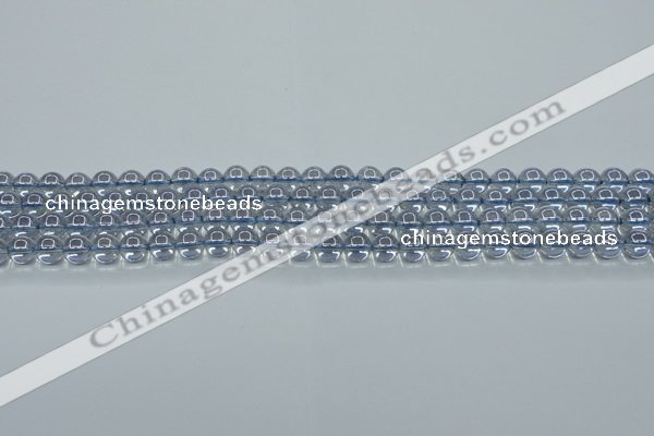 CNC508 15.5 inches 4mm round dyed natural white crystal beads