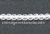 CNC51 15.5 inches 6mm faceted round grade A natural white crystal beads