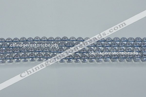 CNC510 15.5 inches 8mm round dyed natural white crystal beads