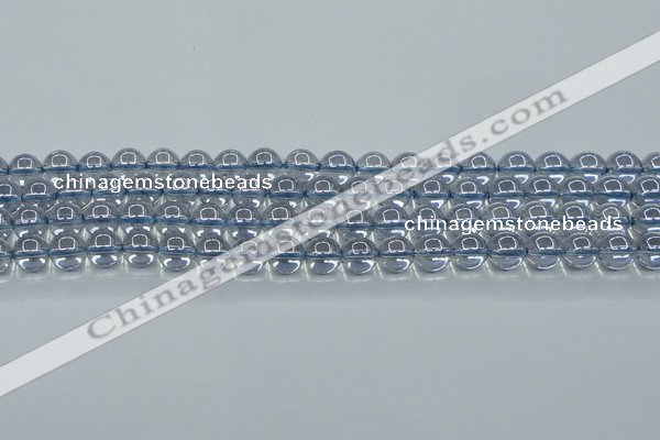 CNC511 15.5 inches 10mm round dyed natural white crystal beads