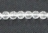 CNC52 15.5 inches 8mm faceted round grade A natural white crystal beads