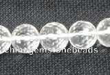 CNC55 15.5 inches 14mm faceted round grade A natural white crystal beads