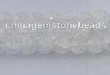 CNC550 15.5 inches 4mm round natural crackle white crystal beads