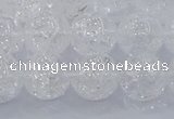 CNC553 15.5 inches 10mm round natural crackle white crystal beads