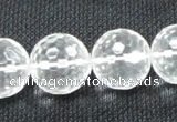 CNC57 15.5 inches 18mm faceted round grade A natural white crystal beads