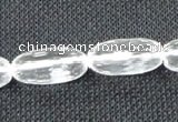 CNC66 10*20mm faceted rice grade A natural white crystal beads