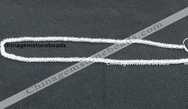 CNC68 2*4mm faceted rondelle grade A natural white crystal beads