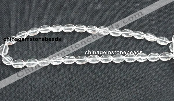 CNC70 15 inches 10*14mm oval grade A natural white crystal beads