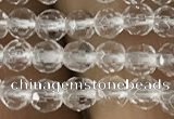 CNC700 15.5 inches 3mm faceted round white crystal beads