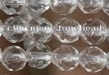 CNC701 15.5 inches 4mm faceted round white crystal beads