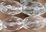 CNC722 15.5 inches 8*12mm faceted rice white crystal beads