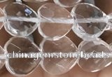 CNC735 15.5 inches 8*8mm faceted heart white crystal beads